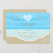 Elopement Faire-part Invitation Plage Aquarelle (Devant / Derrière)