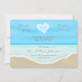 Elopement Faire-part Invitation Plage Aquarelle (Devant)