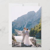 Elopement Forest Lakeside Wedding Reception Photo Kaart (Achterkant)