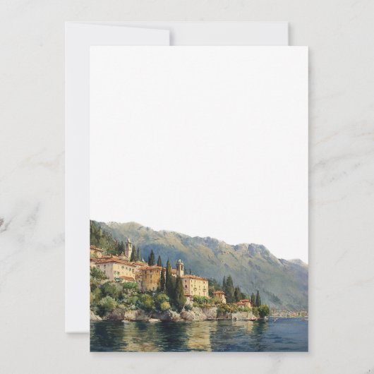 Elopement Lake Como Italië bruiloft receptie Kaart (Achterkant)