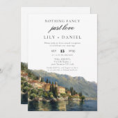 Elopement Lake Como Italië bruiloft receptie Kaart (Voorkant / Achterkant)