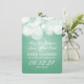 Elopement-loed- en spaarmint aankondiging (Staand voorkant)