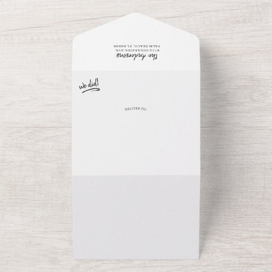 Elopement Mariage Faire-part avec Enregistrer la d (Dehors)