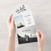 Elopement Mariage Faire-part avec Enregistrer la d (Déchirure)