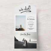 Elopement Mariage Faire-part avec Enregistrer la d (À l'intérieur)