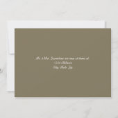 Elopement mariage Mariage Faire-part Invitation (Dos)