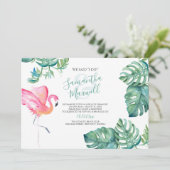Elopement Reception Invitation, tropische Florida (Staand voorkant)
