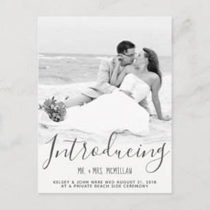 Elopement Trouwaankondiging Foto Briefkaart