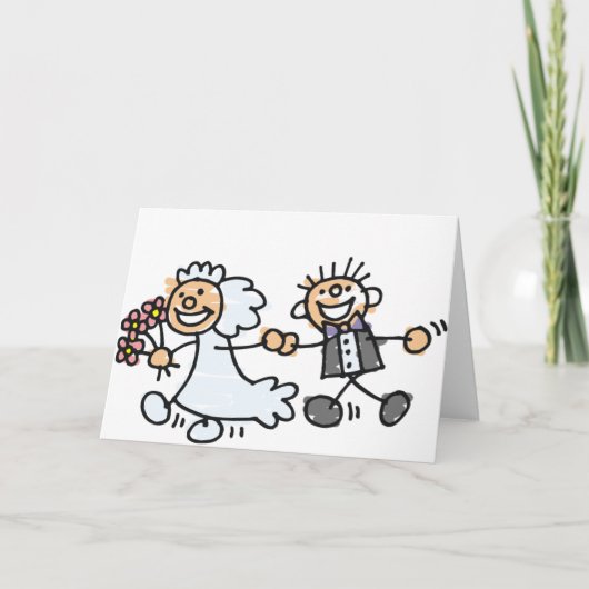 Elopement van de bruid- en bruinweddenschap kaart (Voorkant)