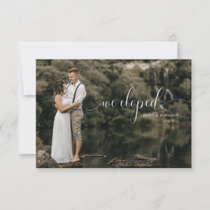 Elopement Wedding Invitting with Photos Kaart