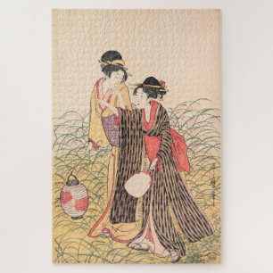Elopers in Musashino Kitagawa Utamaro japanse kuns Legpuzzel