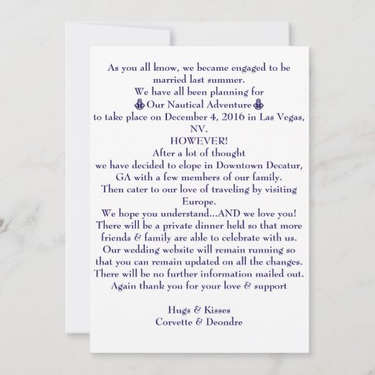 Eloping Kaart (Achterkant)