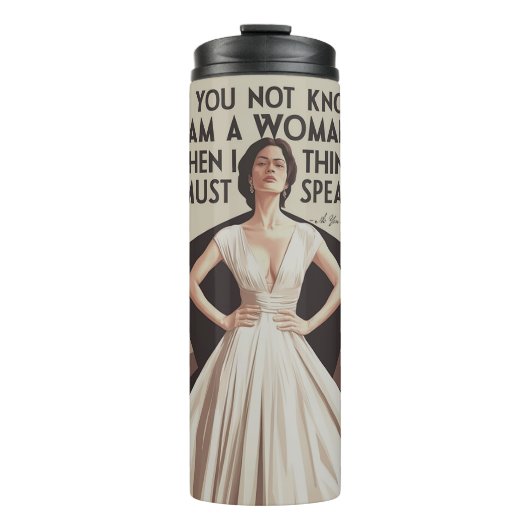 "Eloquent Expression" Chic Vrouw empowerment Thermosbeker (Voorkant)