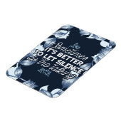 Eloquent Silence Quote Art voor Serene Decor Magneet (Linkerzijde)