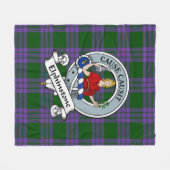 Elphinstone Clan Badge Tartan Pset Fleece Deken (Voorkant (Horizontaal))