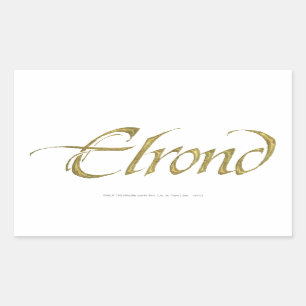 ELROND™-naam getextureerd Rechthoekige Sticker