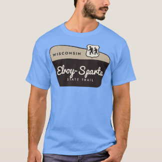 Elroy Sparta State Trail Wisconsin Welkomstbord T-shirt