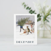  Elsa Beskow December Briefkaart (Staand voorkant)