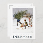  Elsa Beskow December Briefkaart (Voorkant / Achterkant)