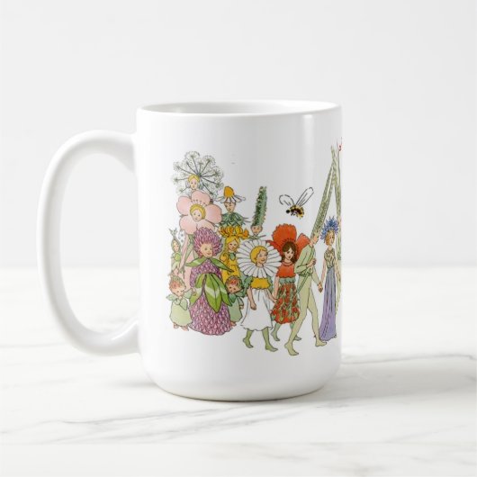 Elsa Beskow Flower Festival Coffee Mok (Links)