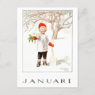  Elsa Beskow Januari Briefkaart