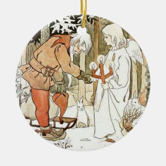 Elsa Beskow kerstversiering Keramisch Ornament (Voorkant)