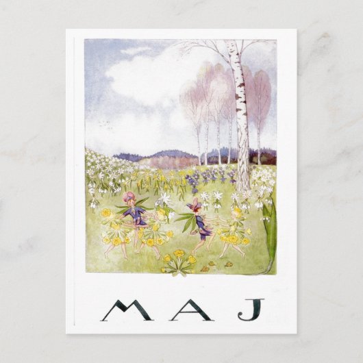  Elsa Beskow May Briefkaart (Voorkant)