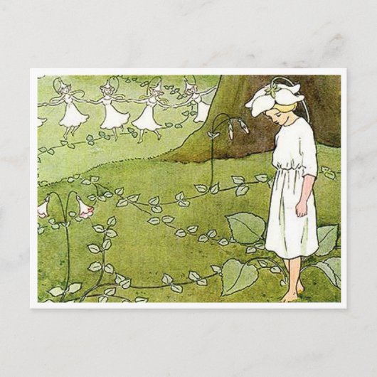 Elsa Beskow Sprookjesring Vintage Briefkaart (Voorkant)