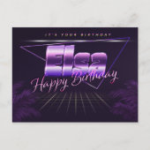 Elsa Name Vorname lila Postkarte Geburtstag Briefkaart (Voorkant)