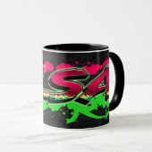 Elsa prénom nom Graffiti rouge vert tasse (Devant droit)