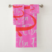 Elsa Repeating Name Pattern Bad Handdoek (Insitu)