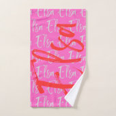 Elsa Repeating Name Pattern Bad Handdoek (Handdoek)