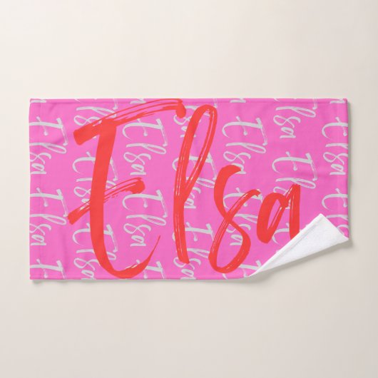 Elsa Repeating Name Pattern Bad Handdoek (Handdoek)