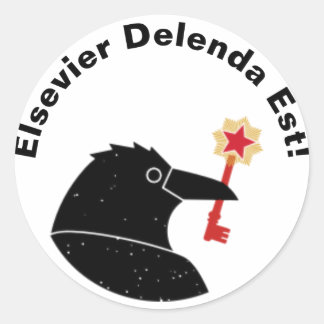 Elsevier protesteert sticker