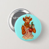 Elsie de Koe, geldmanager Ronde Button 5,7 Cm (Voorkant /achterkant)