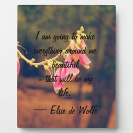 Elsie de Wolfe Quote Plaque Fotoplaat