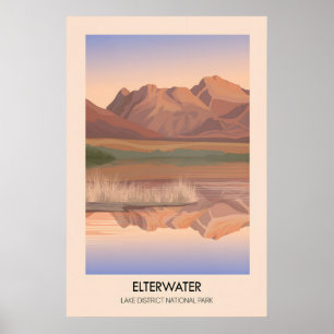 Elterwater Lake District Reisposter Poster