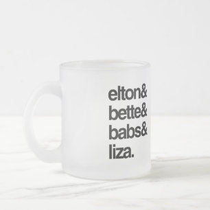 Elton Bette Babs en Liza Matglas Koffiemok