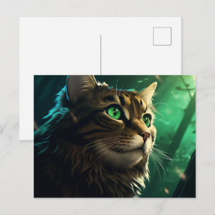Elusive Felines-briefkaart Briefkaart
