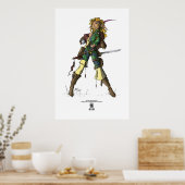Elven Adventuress (kleur) Poster (Keuken)
