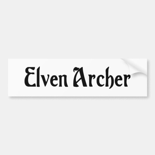 Elven Archer Bumpersticker (Voorkant)