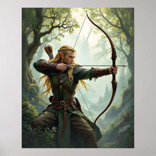 Elven Archer of the Woodland Realm Poster (Voorkant)