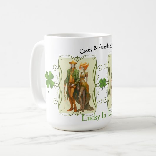 Elven Couple St. Patrick's Day Cadeau Mug (Devant gauche)