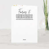 Elven Fairy with Ukulele | Personalized Birthday Kaart (Achterkant)