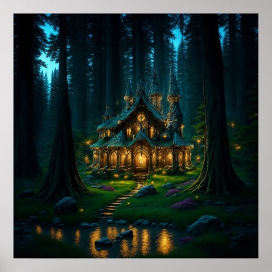 Elven Glade Castle Poster (Voorkant)