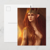Elven Queen AI Generated Art Briefkaart (Voorkant / Achterkant)