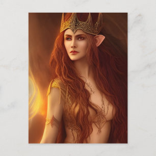 Elven Queen AI Generated Art Briefkaart