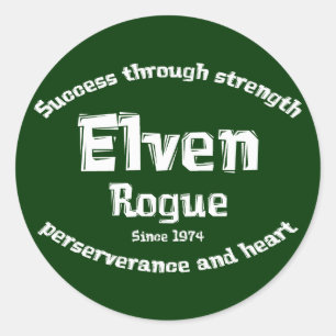 Elven Rogue Gifts Ronde Sticker