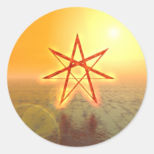 Elven Star 01 Ronde Sticker (Voorkant)