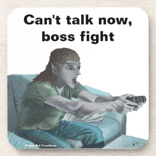 Elven Video Gamer Game Player Plastic Onderzetters